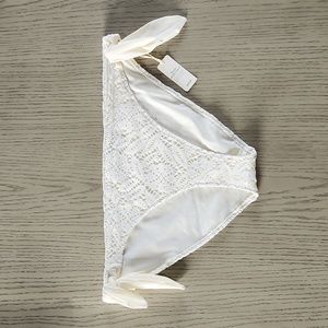 Aerie Crochet Cream Bikini Bottom - Women's Size XL